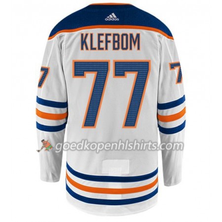 Edmonton Oilers OSCAR KLEFBOM 77 Adidas Wit Authentic Shirt - Mannen